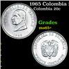 1965 Colombia 20 Centavos KM-224 Grades GEM+ Unc