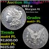 Image 1 : ***Auction Highlight*** 1887-s Morgan Dollar $1 Graded Select Unc+ PL BY USCG (fc)