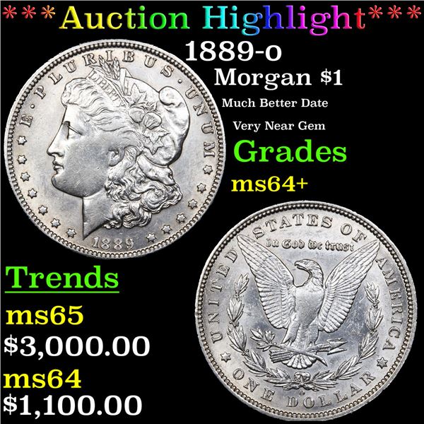 ***Auction Highlight*** 1889-o Morgan Dollar $1 Graded ms64+ BY SEGS (fc)