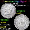 Image 1 : ***Auction Highlight*** 1831 Capped Bust Half Dime 1/2 10c Graded Select+ Unc BY USCG (fc)