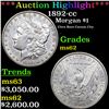 Image 1 : ***Auction Highlight*** 1892-cc Morgan Dollar $1 Graded Select Unc BY USCG (fc)