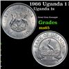 1966 Uganda 1 Shilling KM-5 Grades GEM Unc