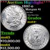***Auction Highlight*** 1897-o Morgan Dollar $1 Graded ms64+ BY SEGS (fc)
