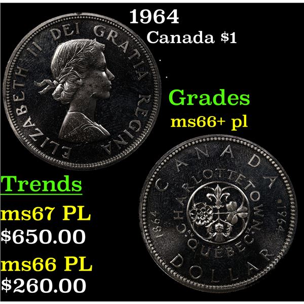 1964 Canada Dollar $1 Grades GEM++ PL