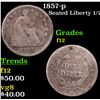 Image 1 : 1857-p Seated Liberty Half Dime 1/2 10c Grades f, fine