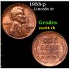 Image 1 : 1953-p Lincoln Cent 1c Grades Choice Unc RB