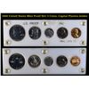 Image 1 : 1960 United States Mint Proof Set! 5 Coins, Capital Plastics holder