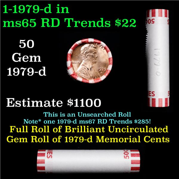 Shotgun Lincoln 1c roll, 1979-d 50 pcs Wrapper
