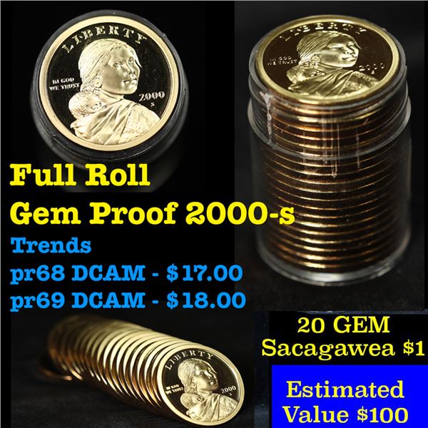 Proof Sacagawea $1 roll, 2000-s 20 pcs