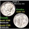 Image 1 : 1945-s Mercury Dime 10c Grades GEM++ FSB