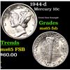 Image 1 : 1944-d Mercury Dime 10c Grades GEM FSB