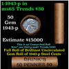 Image 1 : Shotgun Lincoln 1c roll, 1943-p 50 pcs Brinks Wrapper