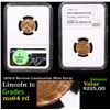 Image 1 : NGC 1958-d Lincoln Cent Reverse Lamination Mint Error 1c Graded ms64 rd By NGC