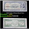 Image 1 : 1958 Cuba 5 Pesos Bank Note Grades vf+