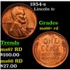 Image 1 : 1954-s Lincoln Cent 1c Grades GEM++ RD