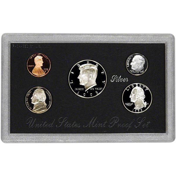 1995 United States Mint Silver Proof Set. 5 Coins Inside. NO BOX or COA