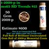 Image 1 : Shotgun Lincoln 1c roll, 2009-p 50 pcs United States Mint Wrapper.
