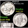 Image 1 : 1943-d Mercury Dime 10c Grades GEM++ FSB