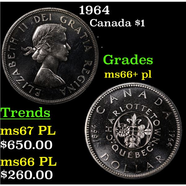 1964 Canada Dollar $1 Grades GEM++ PL