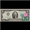 Image 2 : 1976 $2 Federal Reserve Note 1st Day of Issue, with Stamp Grades Gem CU