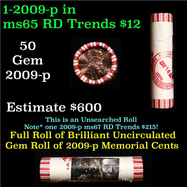 Shotgun Lincoln 1c roll, 2009-p 50 pcs String & Son Wrapper.