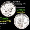 Image 1 : 1940-p Mercury Dime 10c Grades GEM FSB