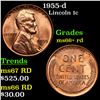 1955-d Lincoln Cent 1c Grades GEM++ RD