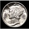 Image 2 : 1944-d Mercury Dime 10c Grades GEM+ FSB