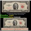 Image 1 : 5x Consecutive Serial 1953A $2 Red Seal United States Notes, all CU Grade Grades Choice CU