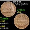 1858 SL Flying Eagle Cent 1c Grades vf++