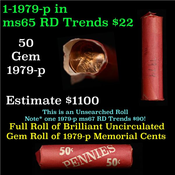 Shotgun Lincoln 1c roll, 1979-p 50 pcs Kurk Products Wrapper.