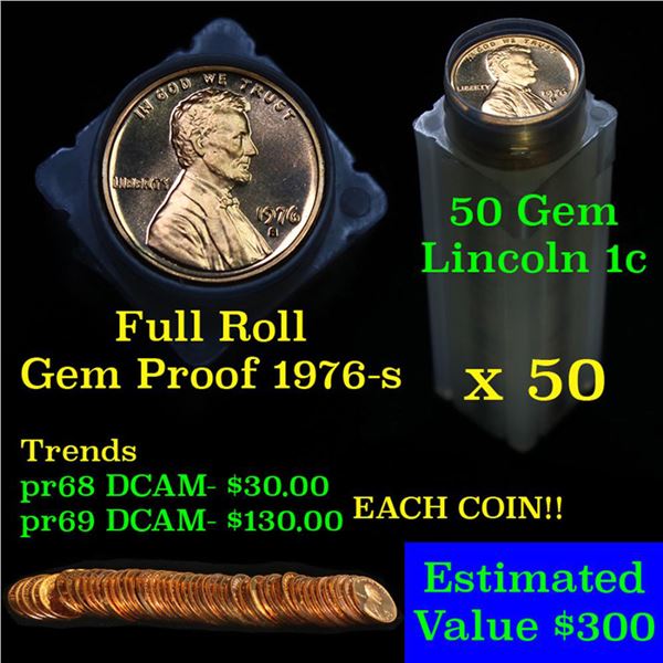Proof Lincoln 1c roll, 1976 50 pcs