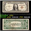 1935A $1 Silver Certificate Hawaii WWII Emergency Currency, Sig. Julian & Morgenthau Grades vf+