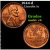 1944-d Lincoln Cent 1c Grades GEM++ RB