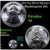 2011 5oz Silver Olympic Large Size Washington Quarter 25c Grades NG