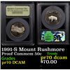 Image 1 : Proof 1991-S Mount Rushmore Modern Commem Half Dollar 50c Graded GEM++ Proof Deep Cameo By USCG