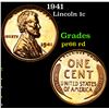 Image 1 : Proof 1941 Lincoln Cent 1c Grades Gem+ Proof Red
