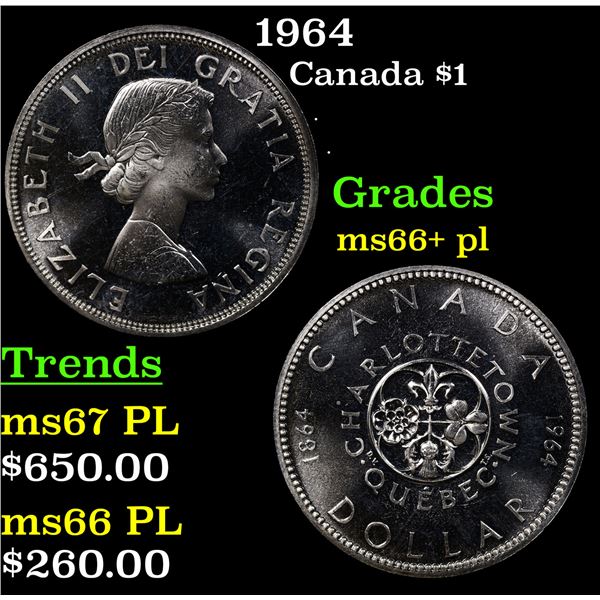 1964 Canada Dollar $1 Grades GEM++ PL