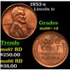 Image 1 : 1953-s Lincoln Cent 1c Grades GEM++ RD