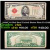 Image 1 : 1928C $5 Red Seal United States Note Fr-1528 Grades vf+