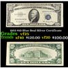 1953 $10 Blue Seal Silver Certificate Grades vf+
