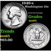 Image 1 : 1940-s Washington Quarter 25c Grades GEM Unc