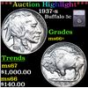***Auction Highlight*** 1937-s Buffalo Nickel 5c Graded ms66+ By SEGS (fc)