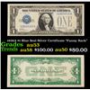 1928A $1 Blue Seal Silver Certificate "Funny Back" Grades Select AU