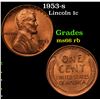 Image 1 : 1953-s Lincoln Cent 1c Grades GEM+ Unc RB