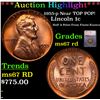 ***Auction Highlight*** 1955-p Lincoln Cent Near TOP POP! 1c Graded ms67 rd By SEGS (fc)