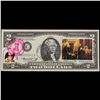 Image 2 : 1976 $2 Federal Reserve Note 1st Day of Issue, with Stamp Grades Gem CU