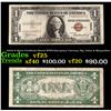 1935A $1 Silver Certificate Hawaii WWII Emergency Currency, Sig. Julian & Morgenthau Grades vf+