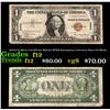 1935A $1 Silver Certificate Hawaii WWII Emergency Currency Rare CC Block Grades f, fine