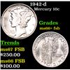 Image 1 : 1942-d Mercury Dime 10c Grades GEM++ FSB